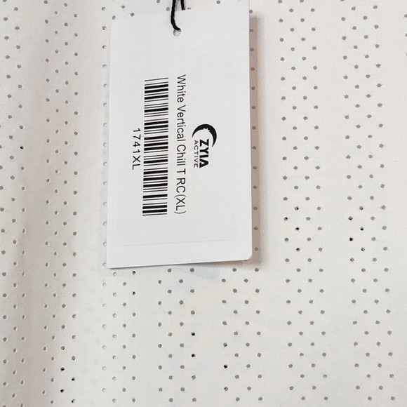 NWT ZYIA Active White Vertical Chill T RC Woman’s Lightweight Shirt Size XL - Picture 6 of 7